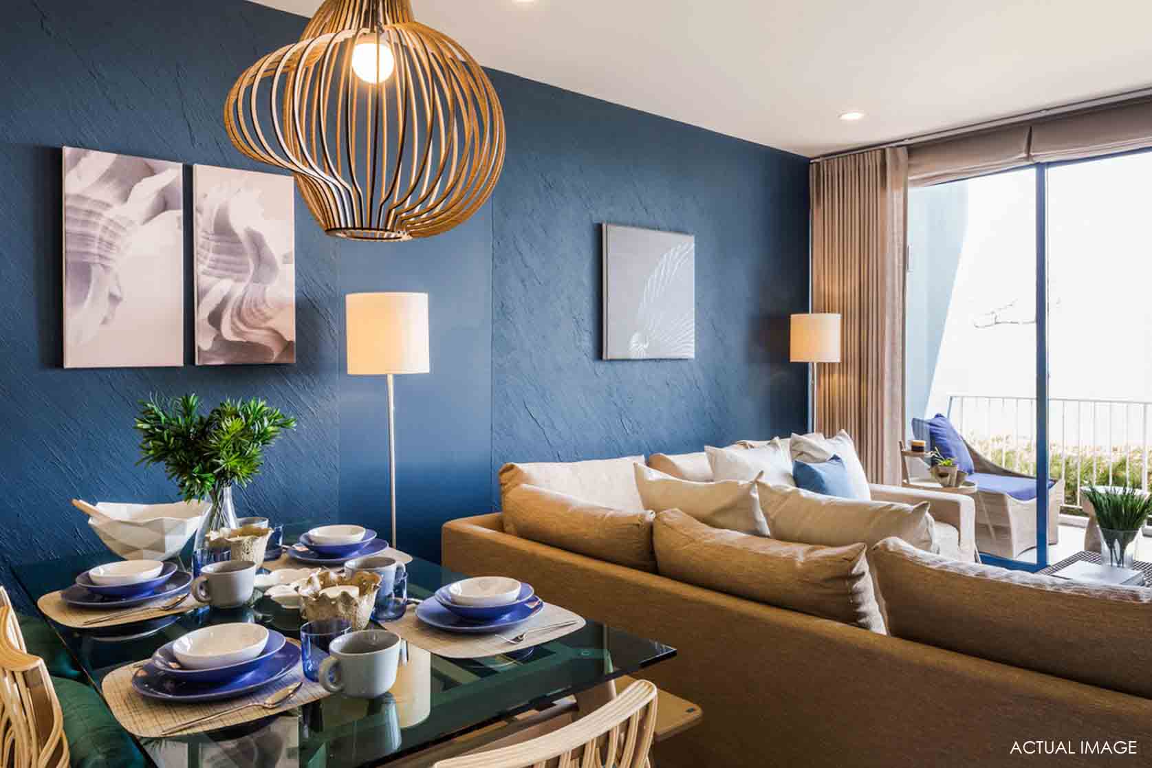 Condo Thewtalay BlueSapphire ChaAm-HuaHin-Interior Living